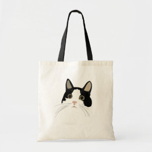 Black and White Cat Cute Kitty Tote Bag