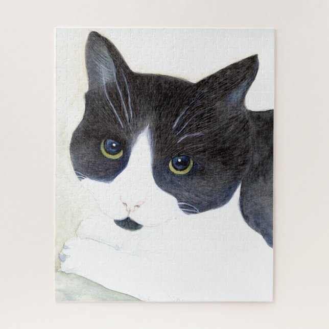 Black and White Cat Jigsaw Puzzle (Vertical)