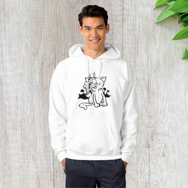 Black And White Cat Mens Hoodie (Creator Uploaded)