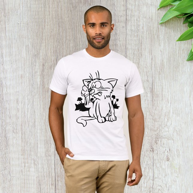 Black And White Cat Mens T-Shirt (Creator Uploaded)