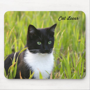 Black and White Cat Mousepad