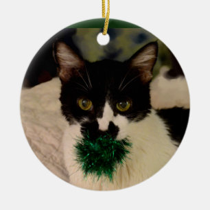Black and White Cat Ornament