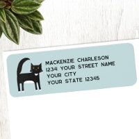 Black and White Cat Return Address