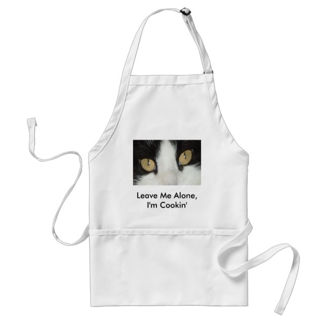 Black and White Cat Standard Apron (Front)