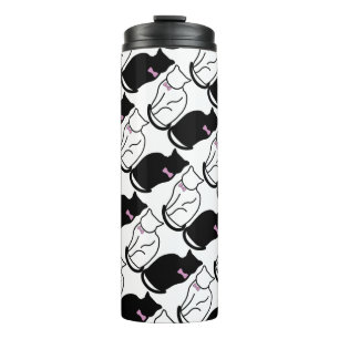 Black and White Cat Thermal Tumbler