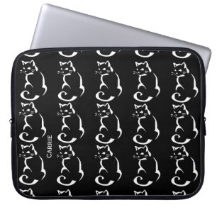 Black and White Cats Custom Laptop Case