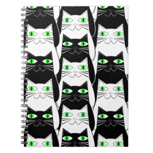 Black and White Cats Notebook