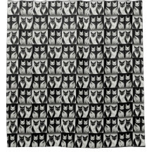 Black and White Cats Shower Curtain