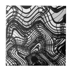 Black And White Ceiling Wavy, 2016 SVP Images Ceramic Tile