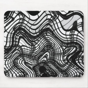 Black And White Ceiling Wavy, 2016 SVP Images Mouse Pad