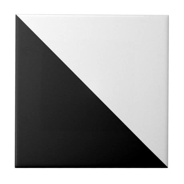 Black and White Ceramic Tile (Front)