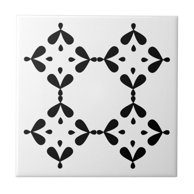 Black and white ceramic tile (Front)