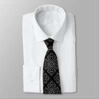 Black And White Chain Linked Repeating Pattern
