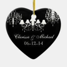 Black and White Chandeliers Customised Keepsake