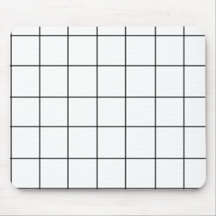 Black and White Check Mouse Pad