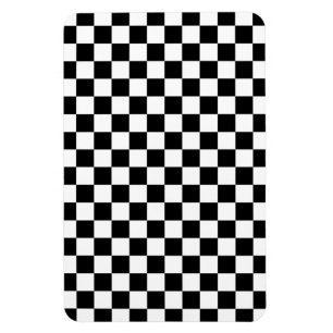 Black and White Check pattern Magnet