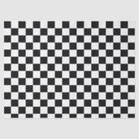 Black and White Check Tissue Paper