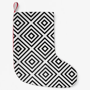 Black and white checked digital wallpaper small christmas stocking