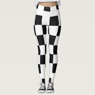 Black and White Checked Leggings