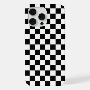 Black and White Checkered iPhone 15 Pro Max Case