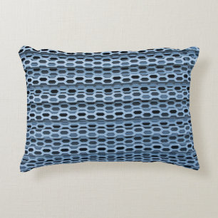 Black and white checkered textile decorative cushion