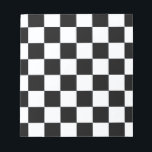 Black And White Checkers Notepad<br><div class="desc">Black And White Checkers</div>