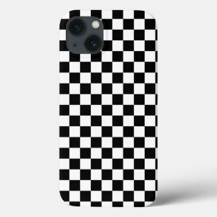 Black and White Chequerboard iPhone 13 Case