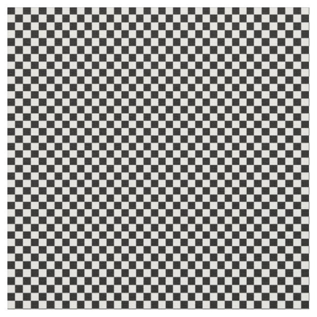 Black and White Chequerboard Custom Fabric cloth (Close Up)