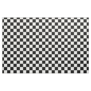 Black and White Chequerboard Fabric