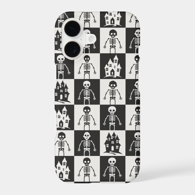 Black and White Chequerboard Halloween (Back)