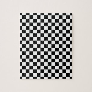 Black and White Chequerboard Jigsaw Puzzle