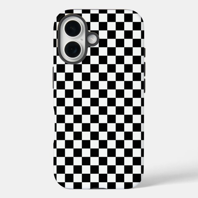 Black and white chequerboard pattern  Case-Mate iPhone case (Back)