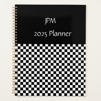 Black and White Chequerboard Pattern Planner