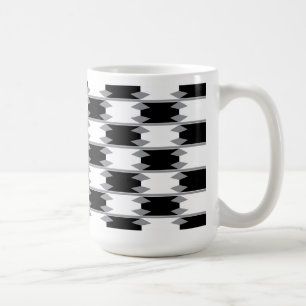 Black And White Chequered Abstract Coffee Mug