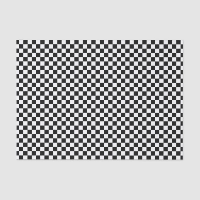 Black and White Chequered Board | DIY Colour Tissue Paper (Front)