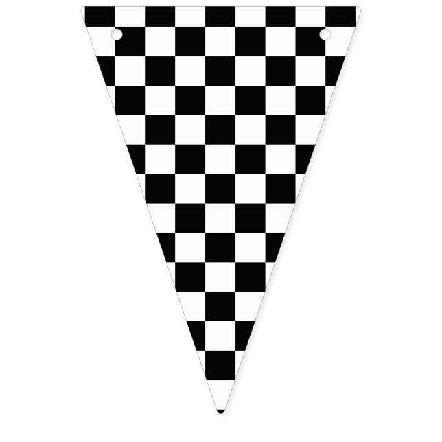 Black and White Chequered Bunting (First Flag)