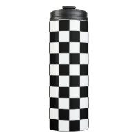 Black and White Chequered Chess Retro
