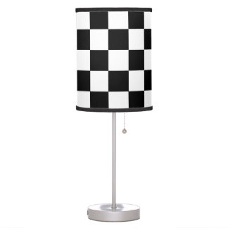 Black And White Chequered Lamps