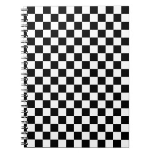 Black and White Chequered Notebook