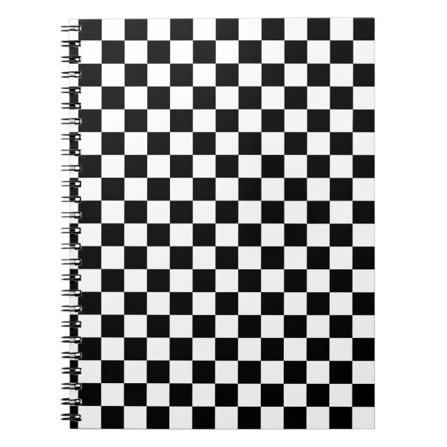 Black and White Chequered Notebook (Front)