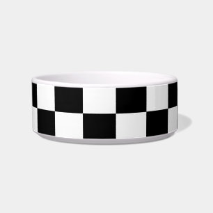 Black and white chequered pattern bowl