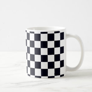 Black and White Chequered Pattern Coffee Mug
