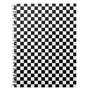 Black and White Chequered Squares Notebook