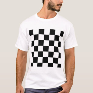 Black and White Chequered Squares T-Shirt