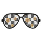 Black and White Chequered & Sunflower Print