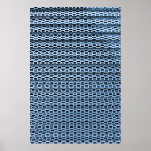 Black and white chequered textile poster