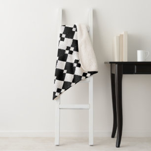 Black and White Chequered Throw