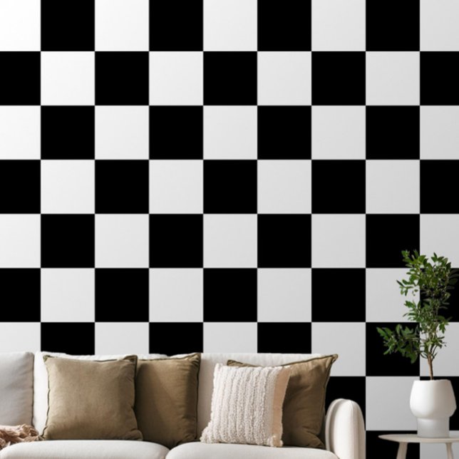 Black and White Chequered Wallpaper (Creator Uploaded)