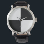 Black and White Chequered Watch<br><div class="desc">Black and white chequerboard pattern watch</div>