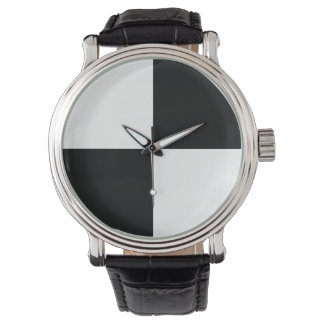 Black and White Chequered Watch